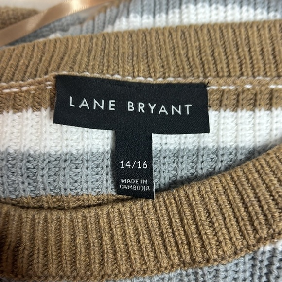 Lane Bryant Striped Ribbed Knit Sweater - Size 14/16 - Picture 6 of 6